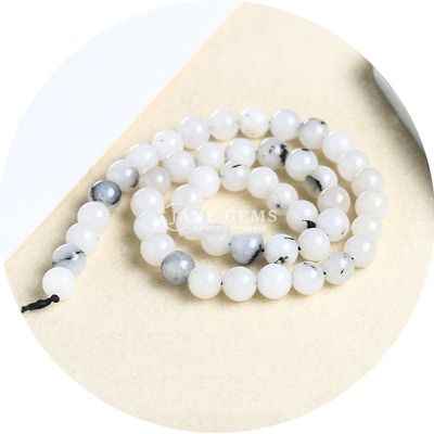 Xinjiang Chalcedony Bead Strands Rundförmiger Stein für Schmuck in Amazonasfarbe