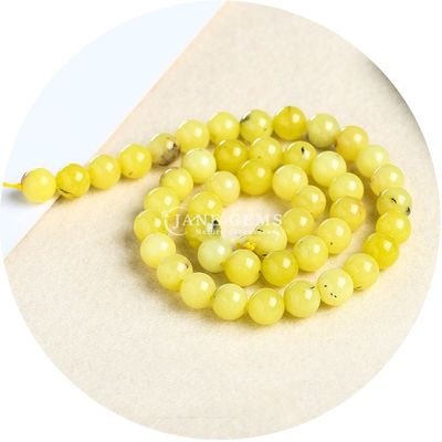 Xinjiang Chalcedony Bead Strands Rundförmiger Stein für Schmuck in Amazonasfarbe