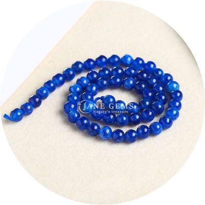 Xinjiang Chalcedony Bead Strands Rundförmiger Stein für Schmuck in Amazonasfarbe