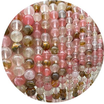 Natürliche schwarze Streifen Rhodochrosit Edelstein Perlen für Schmuck