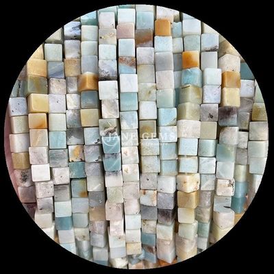 Natürliche südliche Jade Amazonit Quadratform Edelstein Perlenstränge für DIY Schmuck und Heilenergie