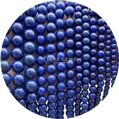 Natürlicher glatter Charme Edelstein Halbpreis Lapis Lazuli Lockerstein Perlen Für Armband Schmuckherstellung