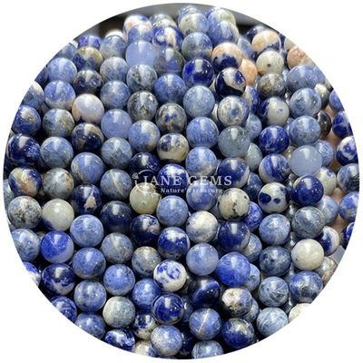 Natürlicher glatter Charme Edelstein Halbpreis Lapis Lazuli Lockerstein Perlen Für Armband Schmuckherstellung