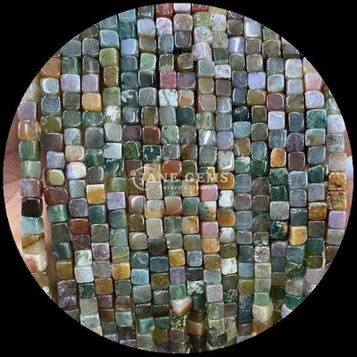 Indian Agate Blue Dot Beads für Kristallheilung und DIY Schmuck in verschiedenen Größen
