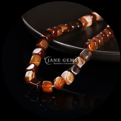 Cube Quadrat Form Naturgemäste Perlen Zitrone Jade Rhodonit Loose Perlen Stränge für Heilung und DIY Schmuck Ma