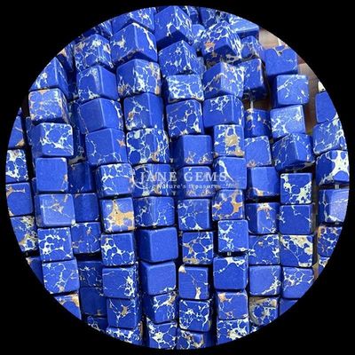 Cube Quadrat Form Naturgemäste Perlen Zitrone Jade Rhodonit Loose Perlen Stränge für Heilung und DIY Schmuck Ma