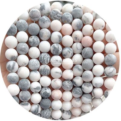 Gefrorene Heilende Matte Runde Perlen Halbfertigprodukte Für DIY Geschenk Handgefertigte Schmuckwaren