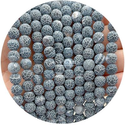 Gefrorene Heilende Matte Runde Perlen Halbfertigprodukte Für DIY Geschenk Handgefertigte Schmuckwaren