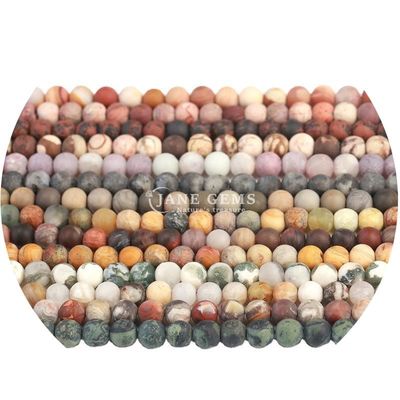 Gefrorene Heilende Matte Runde Perlen Halbfertigprodukte Für DIY Geschenk Handgefertigte Schmuckwaren