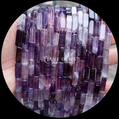 Rechteckige Quadratform Lockerperlenstränge für Armbänder Natürliche rote Achat Amethyst