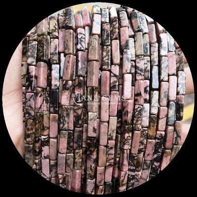Natürliche Unakite Malachit Rechteck Viereck Form Edelstein Perlenstränge für DIY Schmuck