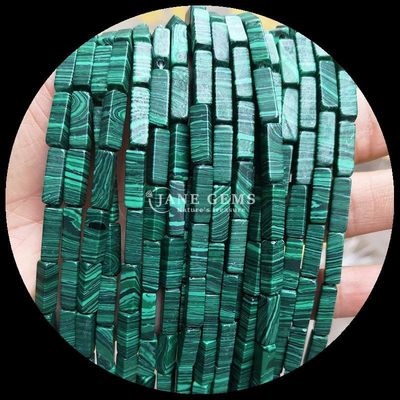 Natürliche Unakite Malachit Rechteck Viereck Form Edelstein Perlenstränge für DIY Schmuck