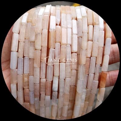 Rechteckige Quadratform Edelstein Perlenstränge Naturgelb Jade Rosa Aventurin