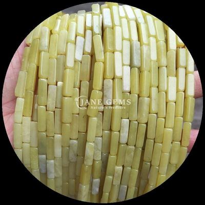 Natürliche Edelsteine Perlen Rechteck Form Zitrone Jade Howlite Loose Strands für DIY