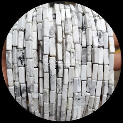 Natürliche Edelsteine Perlen Rechteck Form Zitrone Jade Howlite Loose Strands für DIY