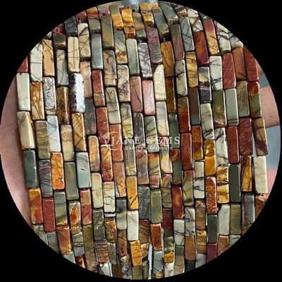 Rechteckige Zebra Jaspis Lapis Lazuli Edelstein Perlen Lockersträhnen zum Schmuck machen