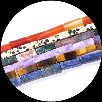 Polsterter Rechteck Gems Perlen Lila Chalcedony Karte Jasper 4x13mm für DIY Schmuck