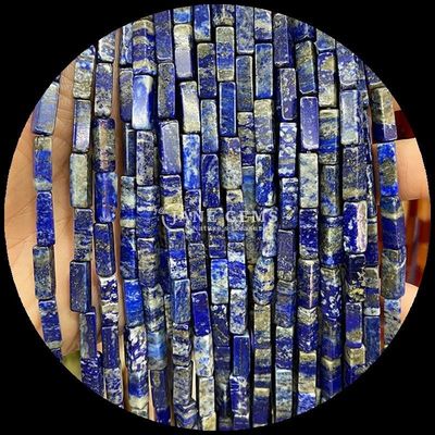 Polsterter Rechteck Gems Perlen Lila Chalcedony Karte Jasper 4x13mm für DIY Schmuck