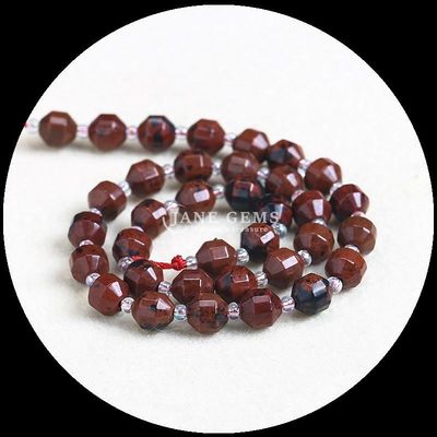 Natürliche Olivenform Perlen Faceted Loose Stone Perlen Rot Jaspis Mookite Loose Strands für DIY Schmuck
