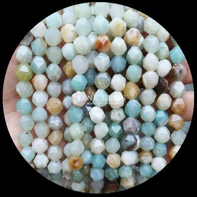 Facetten Edelstein Naturdiamant Form Rhodonit Amazonit Loose Strand Beads