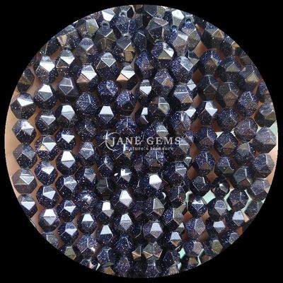 Vielfarbige Diamant-Fassetten-Perlen und blaue Sandsteinstränge für die Schmuckherstellung