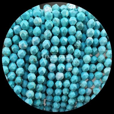 Faceted Multicolor Howlite Karte Stein Loose Strand Edelstein Perlen für DIY Schmuck