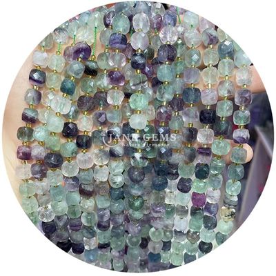 Polsterte glatte Lockerperlen Facettenzuckerwürfel für DIY Handwerk Schmuck Schmuck machen Edelsteine Perle