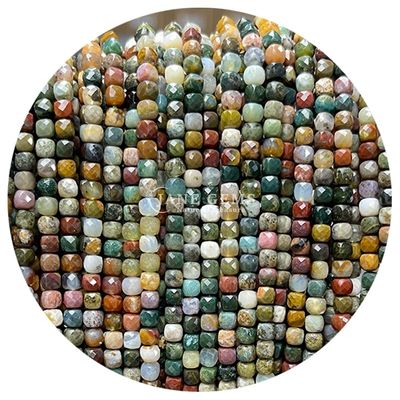 Polsterte glatte Lockerperlen Facettenzuckerwürfel für DIY Handwerk Schmuck Schmuck machen Edelsteine Perle