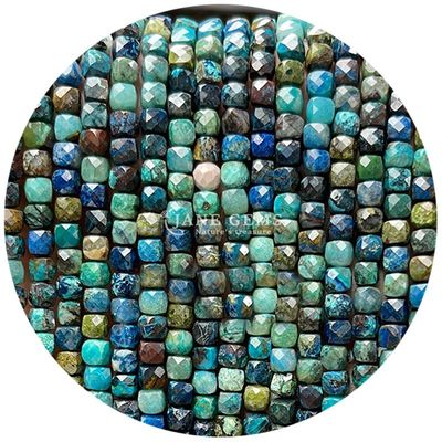 Polsterte glatte Lockerperlen Facettenzuckerwürfel für DIY Handwerk Schmuck Schmuck machen Edelsteine Perle