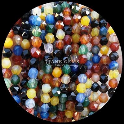 Blendende Diamantgeschnitte, mehrfarbige Edelsteinperlen, klares Quarz, Karnelian, lose Strähnen für exquisite Schmuckhandwerk