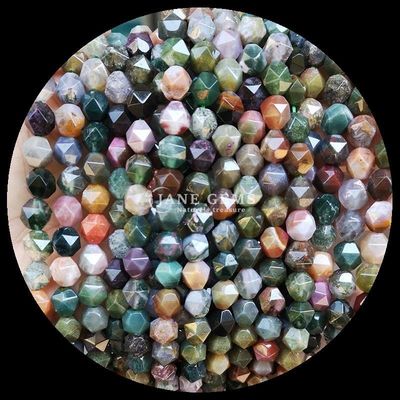 Blendende Diamantgeschnitte, mehrfarbige Edelsteinperlen, klares Quarz, Karnelian, lose Strähnen für exquisite Schmuckhandwerk