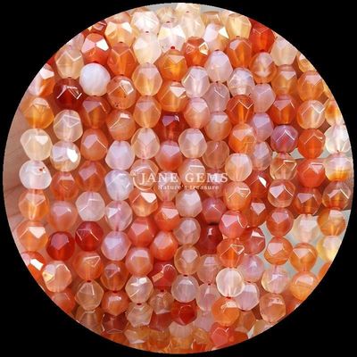 Blendende Diamantgeschnitte, mehrfarbige Edelsteinperlen, klares Quarz, Karnelian, lose Strähnen für exquisite Schmuckhandwerk