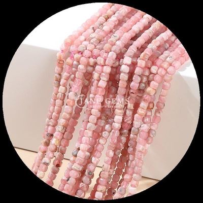 Natürlicher Stein Polierte Perlen Edelstein Quadratische Kubusform Fluorit Labradorit Mini Loose Perlenstränge für Armbänder / Halsketten