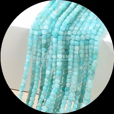 Polsterte mehrfarbige Lapis Lazuli Amazonit Kubus geschnittenen Edelstein Perlen für DIY Schmuckherstellung