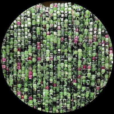 Gemstone Cube Beads Rubin Zoisite Tiger Auge Loose Strands Quadratische Perlen für die DIY Schmuckherstellung