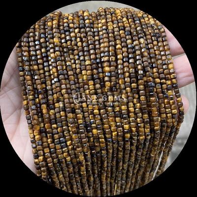 Gemstone Cube Beads Rubin Zoisite Tiger Auge Loose Strands Quadratische Perlen für die DIY Schmuckherstellung