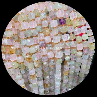 Natürliche Farben aus Edelsteinen Würfel Quadrat Amethyst Loose Strands Perlen für Schmuck DIY