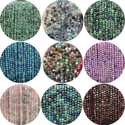 Natürliche Farben aus Edelsteinen Würfel Quadrat Amethyst Loose Strands Perlen für Schmuck DIY