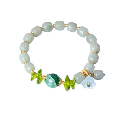 Natürlicher Jade Perlen Armband Gesundheit Schönheit und Harmonie Jane Edelsteine zum Geschenk