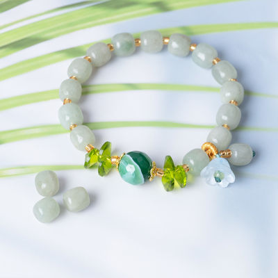Natürlicher Jade Perlen Armband Gesundheit Schönheit und Harmonie Jane Edelsteine zum Geschenk