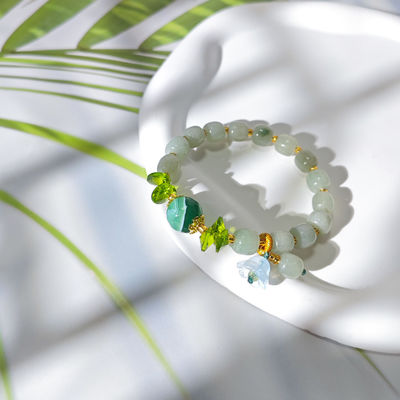Natürlicher Jade Perlen Armband Gesundheit Schönheit und Harmonie Jane Edelsteine zum Geschenk