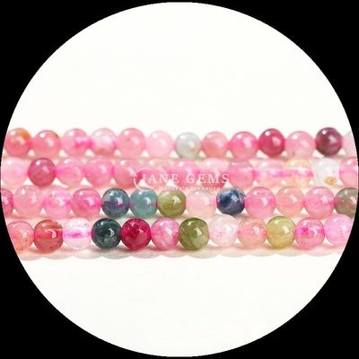 Kreisförmiges, mehrfarbiges Schmuckstück für Heimwerker Mini-Loose Tourmaline Gelber Jade Loose Strands Perlen