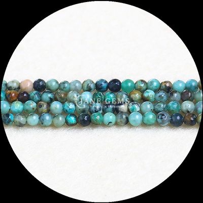 Natürliche mehrfarbige runde Edelstein Perlen Afrikanischer Türkis Grüner Punkt Für Armbänder Halsketten Ohrringe DIY Schmuckherstellung