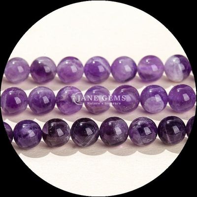 Natürliche runde Form Edelstein Perlen Klares Quarz Zitrin Amethyst Locker Strähnen für DIY Schmuck