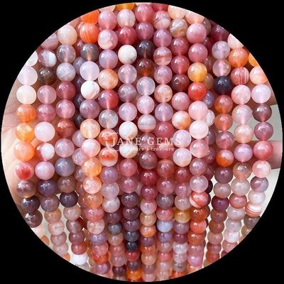 DIY Schmuckherstellung 8mm runde natürliche Edelsteinperlen in Kirsch-Agat und verschiedene Agatstränge für Ohrringe