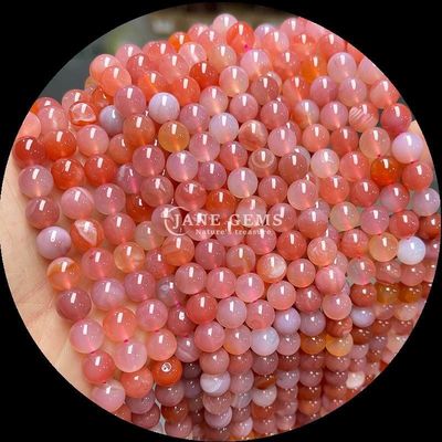DIY Schmuckherstellung 8mm runde natürliche Edelsteinperlen in Kirsch-Agat und verschiedene Agatstränge für Ohrringe