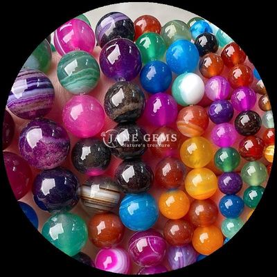 Streifenagatenperlen Edelsteinperlen 8mm für Schmuck