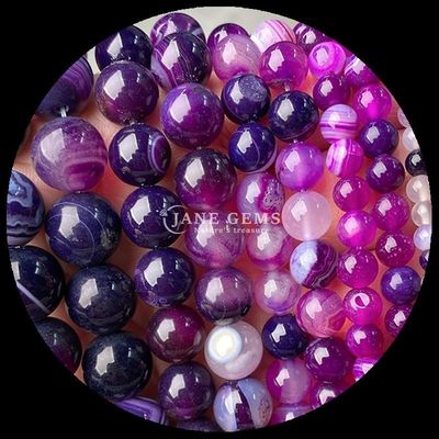 Runde 8mm polierte Naturgemäste Perlen Stränge für Schmuck machen DIY Armbänder Halsketten in mehreren Farben
