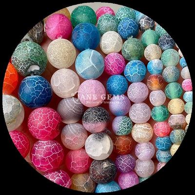 Mehrfarbige Achatperlen 8mm Perlengröße Naturgemäsel Rundgeschnitten Regenbogen Wettered Achat Locker Stränge für DIY Geschenk