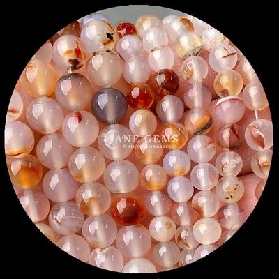 Edelstein Rundform mehrfarbige Achatperlen für DIY Schmuck Ohrringe